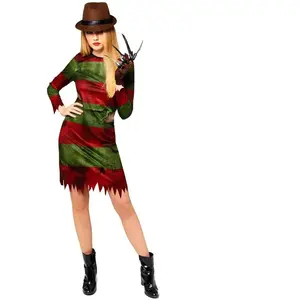 amscan - Costume adulte Freddy Kruger, robe, chapeau, gant, tueur en série, halloween