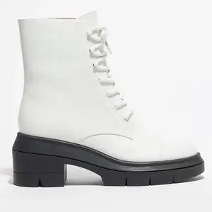 Stuart Weitzman - Boots en Cuir Nisha blanches - Talon 7,5 cm T.37