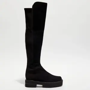 Stuart Weitzman - Cuissardes en Velours de Cuir 5050 Ultralift noires ...Vendu parbazarchic