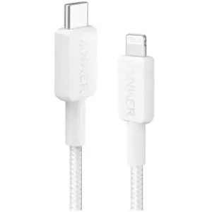 Câble ANKER 322 USB-C vers Lightning 1,8m tressé - Blanc - Puissance 30W pas cher