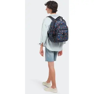 Kipling Sac À Dos Seoul Gaming Grey Imprimé Grand Femme 100% Recycled Polyester