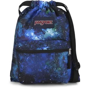 JANSPORT DRAWSACK Petit sac à dos, Cyberspace Galaxy (Noir)