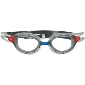 Lunettes de natation Zoggs Predator blanc gris rouge, Taille Regular pas cher