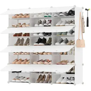 Comparateur de prix : SONGMICS Étagère à Chaussures 12 Compartiments, Étagère de Rangement M...