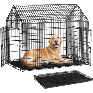 Feandrea Cage pour chien pliable avec double porte facile à transporter pas cher