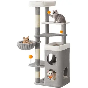 Feandrea Arbre à chat à plusieurs niveaux avec niches hamac et griffoirs pas cher