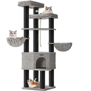 Feandrea Arbre à chat spacieux à plusieurs niveaux, Gris Tourterelle +... pas cher