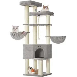 Feandrea Arbre à chat spacieux à plusieurs niveaux, Gris Tourterelle +... pas cher