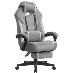 SONGMICS Fauteuil de bureau ergonomique, Gris Ardoise + Gris Tourterel... pas cher