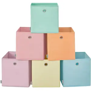 Comparateur de prix : SONGMICS Boîte de rangement pliable en tissu pour organisation colorée, 33L x 33l x 33H cm