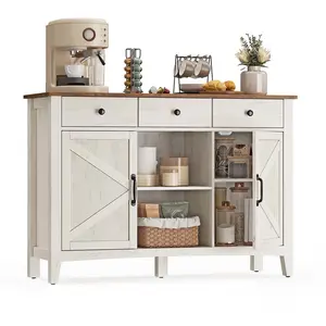 VASAGLE Buffet de rangement style campagne avec tiroir et étagère réglable pas cher