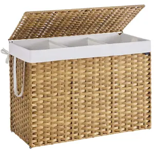SONGMICS Panier de rangement avec couvercle amovible et poignée, Coule... pas cher