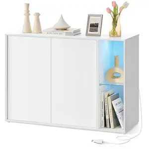 Meuble TV (Assemblage sans outils toolless), Blanc Neige pas cher