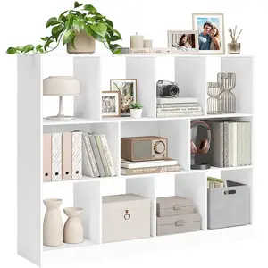 VASAGLE Meuble de rangement avec compartiments ouverts, Blanc / 11 Cube (126L cm) pas cher