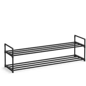Comparateur de prix : SONGMICS Étagère à chaussures 2 niveaux, Noir / 30.3 x 42.5 x 71.5 cm