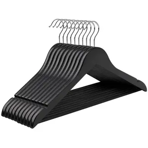 SONGMICS Cintres en bois antiglisse, Noir / 10 pas cher