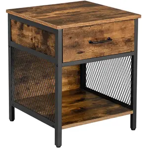 VASAGLE Table d’appoint cadre acier pas cher
