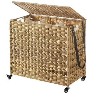 Comparateur de prix : SONGMICS Panier à linge tissé à la main, Marron