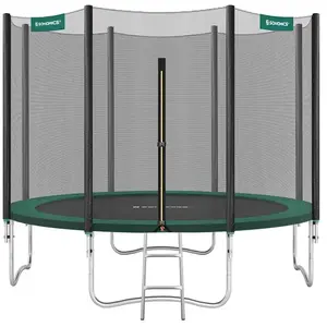 Comparateur de prix : SONGMICS Trampoline extérieur avec filet de protection, Vert Foncé / Ø 305 cm