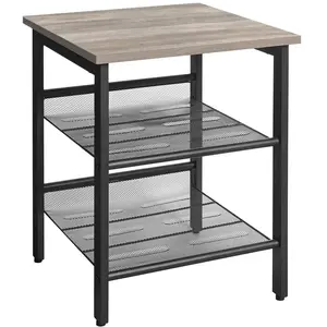 VASAGLE Table de chevet maille grège pas cher