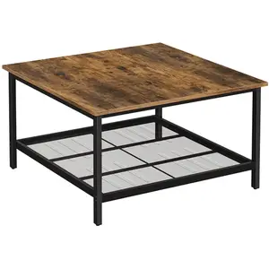VASAGLE Table basse carré industriel pas cher