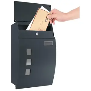 Comparateur de prix : SONGMICS Boîte aux lettres murale Gris anthracite