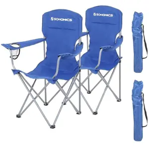 SONGMICS Lot de 2 Chaises de Camping - Confortable - Structure Robuste... pas cher