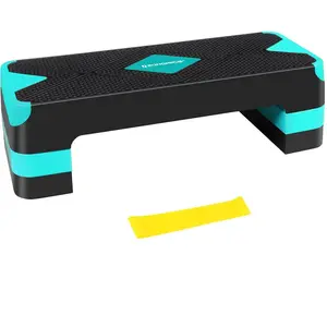 SONGMICS Step de fitnesse avec bande élastique, Noir et BleuVendu parsongmics