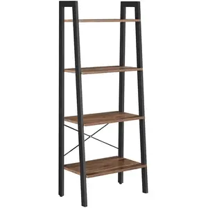 Comparateur de prix : VASAGLE Étagère échelle à 4 niveaux industriel, Marron Noisette et Noir