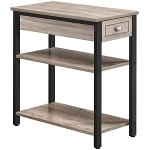 VASAGLE Table de nuit allongée grège pas cher
