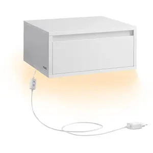 Comparateur de prix : VASAGLE Tables de Chevet Suspendues, Blanc Nuage / 1