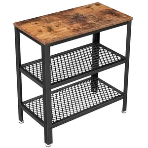 VASAGLE Table d'appoint grille 3 niveaux pas cher