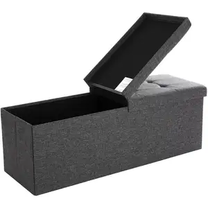 SONGMICS Banc rangement 120L gris foncé pas cher