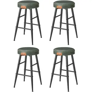 VASAGLE EKHO Collection 2 tabouret de bar haut, Vert Forêt / Lot de 4 / 49,5 x 49,5 x 63 cm (P x L x H) pas cher