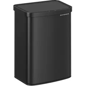 Comparateur de prix : SONGMICS Poubelle de Cuisine Automatique 50 L, en Acier, Filtres à Charbon, Fermeture en Douceur, Noir d'Encre