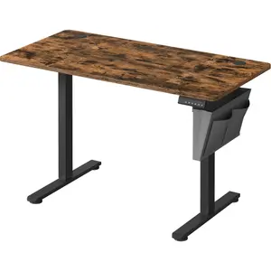 Comparateur de prix : SONGMICS Bureau électrique assis-debout 60 x 120 x (72-120) cm marron et noir