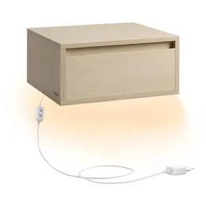 Comparateur de prix : VASAGLE Tables de Chevet Suspendues, Beige Naturel / 1