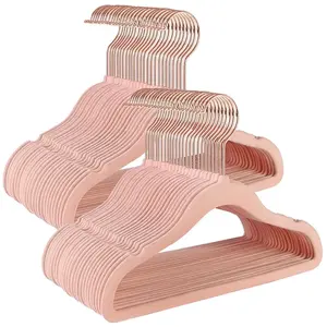 SONGMICS Cintres enfants en velours antiglisse, Rose Clair / 50 pas cher