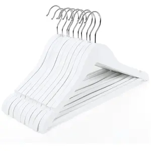 SONGMICS 20 Cintres enfant bois blanc