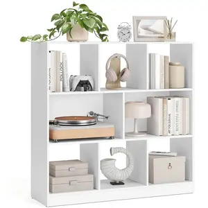 VASAGLE Meuble de rangement avec compartiments ouverts, Blanc pas cher