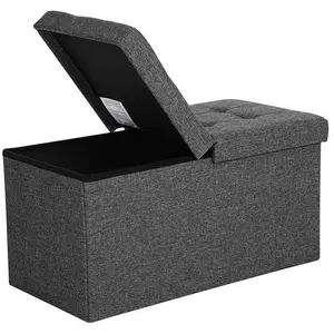 SONGMICS Banc rangement 80L gris foncé pas cher