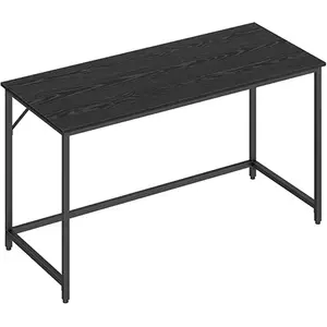 VASAGLE Bureau industriel montage facile, Noir / 60 x 140 x 76 cm pas cher