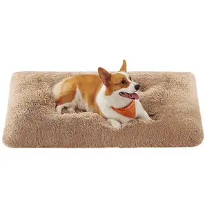 Feandrea Panier pour chien rembourrage moelleux, Marron Camel / 110 x 73 cm pas cher