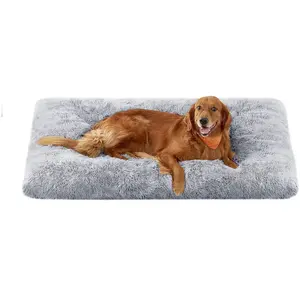 Comparateur de prix : Feandrea Panier pour chien rembourrage moelleux, Gris Ombré / L 140 x l 100 x H 12 cm