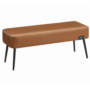 VASAGLE Collection EKHO - Banc d'entrée en PU, Marron Caramel pas cher