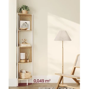 VASAGLE Étagère d’angle à 5 niveaux, Beige Chêne pas cher