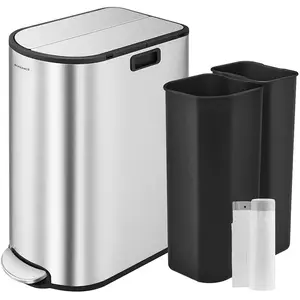 Comparateur de prix : Songmics Poubelle de cuisine double 30L et 20L