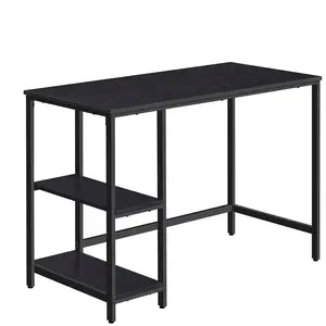 VASAGLE Bureau avec rangement industriel, Noir Boisé / 50P x 100L cm pas cher