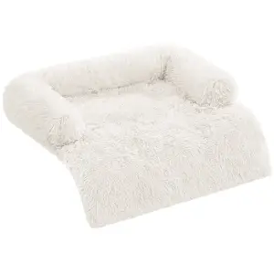 Feandrea FluffyHug Panier pour Chien, 95 x 85 x 16 cm / Blanc Nuage pas cher