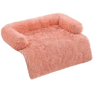 Feandrea FluffyHug Panier pour Chien, 110 x 95 x 18 cm / Rose